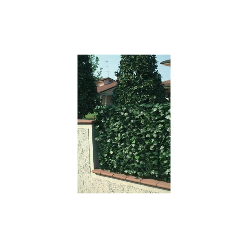 Recinzione PVC Con Foglie Di Lauro - Altezza 100 Cm, Lunghezza 300 Cm