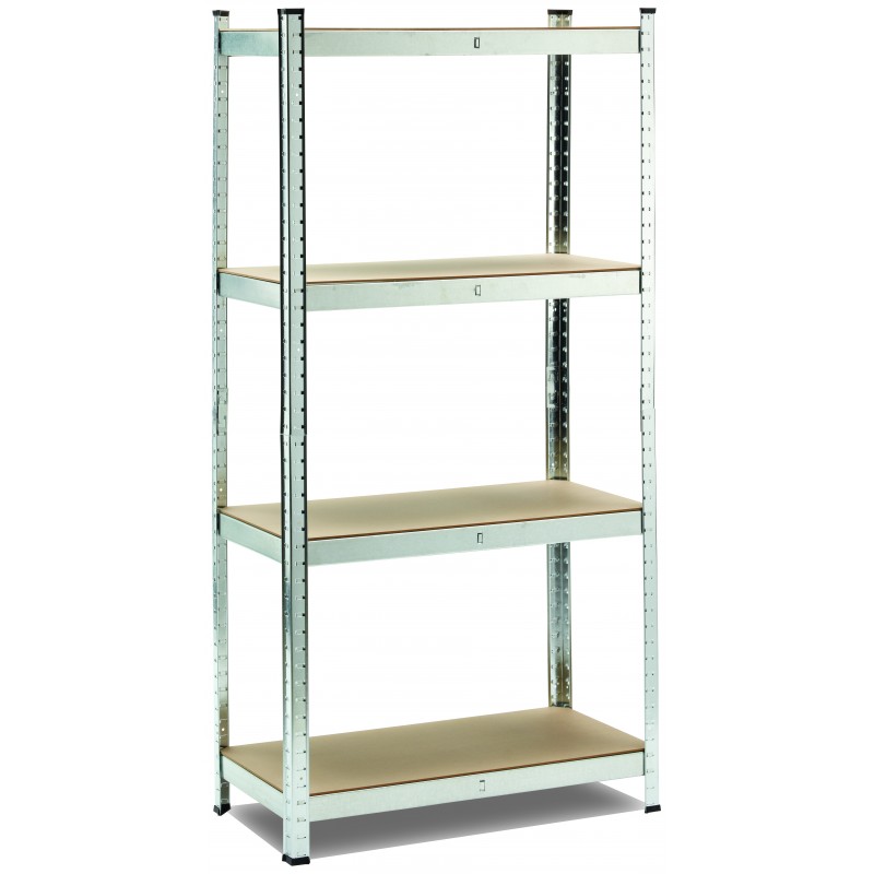 Scaffale Metallo Niccolai Con Ripiani MDF - 4 Ripiani 120x40x160cm, Montaggio A Incastro - Foto 6