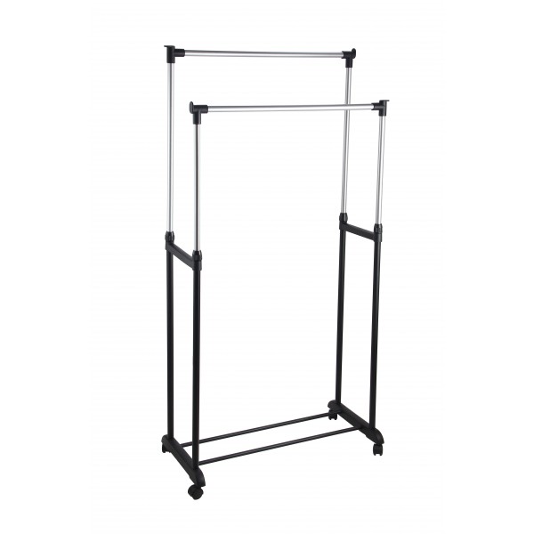 Stender doppio con ruote 80x42x95/170h cm