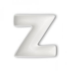 Ciotola di porcellana bianca a forma di z