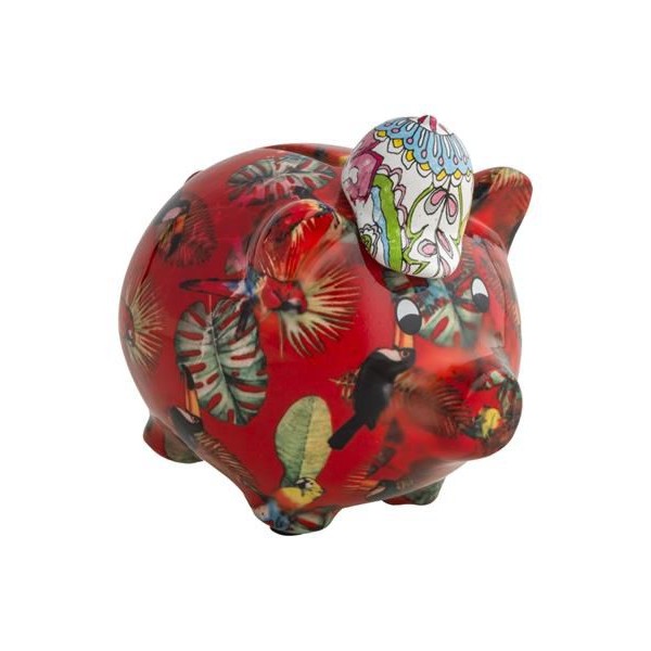 Salvadanaio decorativo - sopramobile a maialino - serie dolomite
