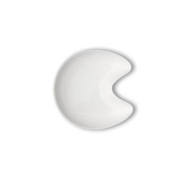 Ciotola di porcellana bianca a forma di c