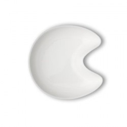 Ciotola di porcellana bianca a forma di c