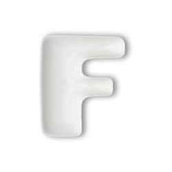 Ciotola di porcellana bianca a forma di f