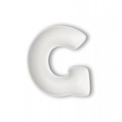 Ciotola di porcellana bianca a forma di g