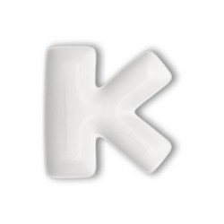 Ciotola di porcellana bianca a forma di k