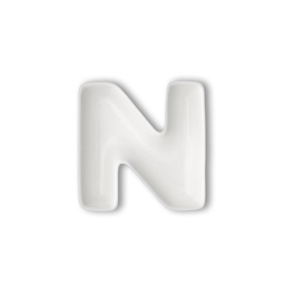 Ciotola di porcellana bianca a forma di n