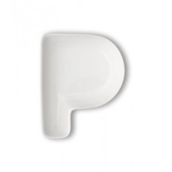 Ciotola di porcellana bianca a forma di p
