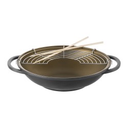 Padella a wok con coperchio - diam. 32 cm - serie vario click plus