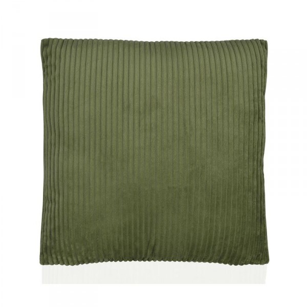 Cuscino 45 x 45 cm a trama tessuta corderoy (coste) colore verde Cuscino 45 x 45 cm a trama tessuta corderoy (coste) colore verde