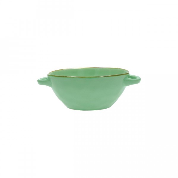 Ciotola per zuppa con manici verde acqua - collezione concerto
