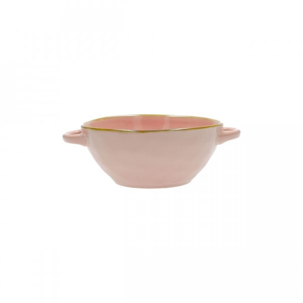 Ciotola per zuppa con manici rosa antico - collezione concerto