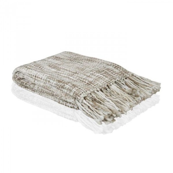 Complementi ad appoggio: Coperta acrilica bianco beige 125x150 cm Complementi ad appoggio: Coperta acrilica bianco beige 125x150 cm