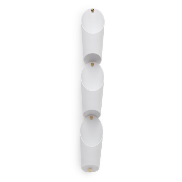 Complementi a muro: Floralink vasetti da parete set 3 pz white