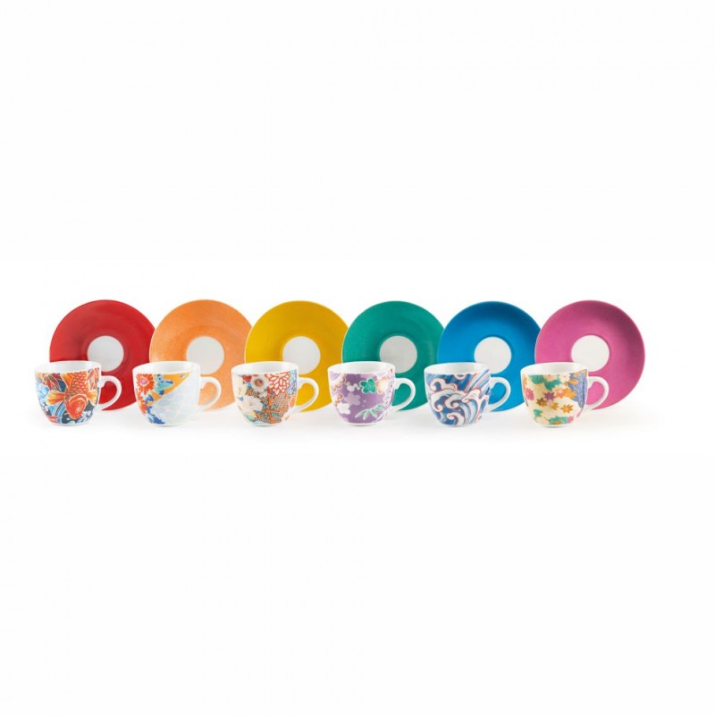 Quid New Renova Set 6 Tazze Con Piatti In Porcellana – 9 Cl, Adatti A Microonde E Lavastoviglie, Riciclabili - 4