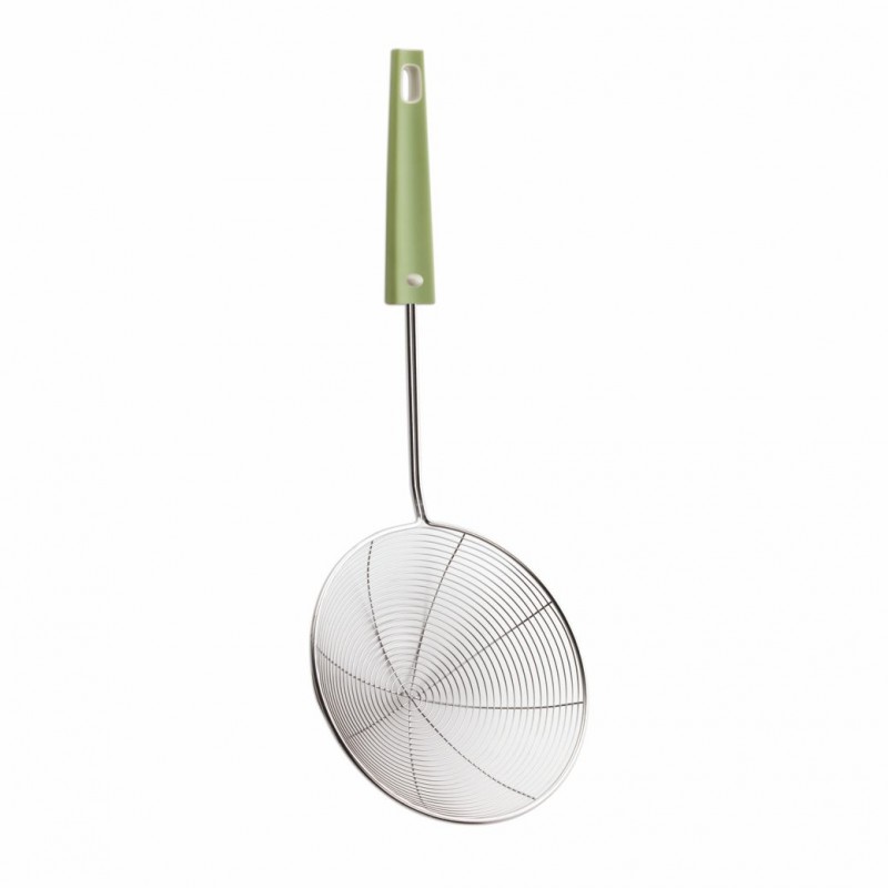 TrAdE Shop Traesio - Colino Cucina Inox 18 Cm Passino Cestello Schiumarola A Ragno Setaccio 66273 55191885