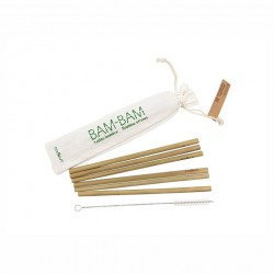 Tutto per i cocktail: Cannucce in bamboo con scovolino set 7 pz