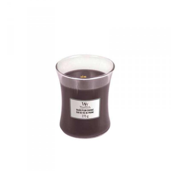 Candela con cera profumata: black plum cognac - serie jar - medio formato Candela con cera profumata: black plum cognac - serie jar - medio formato
