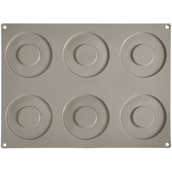 Teglie e stampi: Gourmand stampo in silicone 6 impronte anello grande ã 110 Teglie e stampi: Gourmand stampo in silicone 6 impronte anello grande ã 110