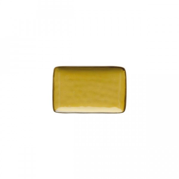 Piatto rettangolare colore ocra - collezione concerto 20x13 Piatto rettangolare colore ocra - collezione concerto 20x13