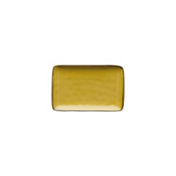 Piatto rettangolare colore ocra - collezione concerto 20x13
