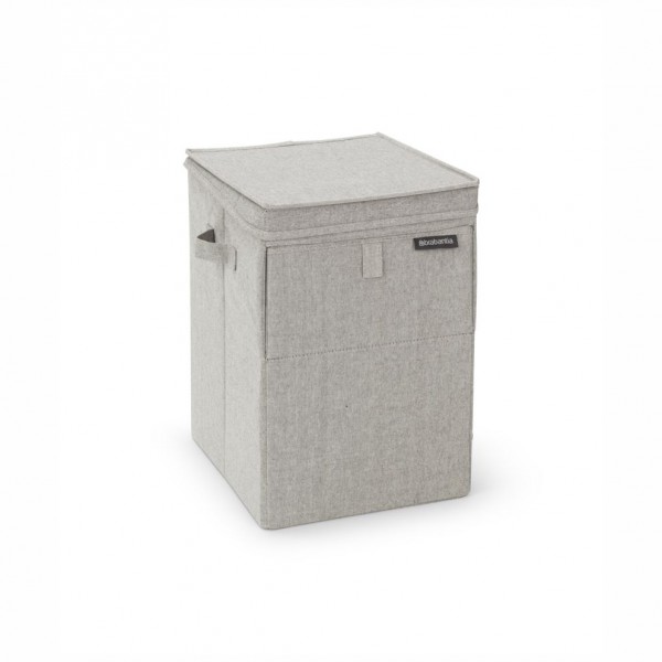 Cestello portabiancheria sovrapponibile 35 lt - color grey - linea laundry