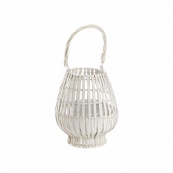 Lanterne e portacandele: Lanterna bamboo white 20x39h