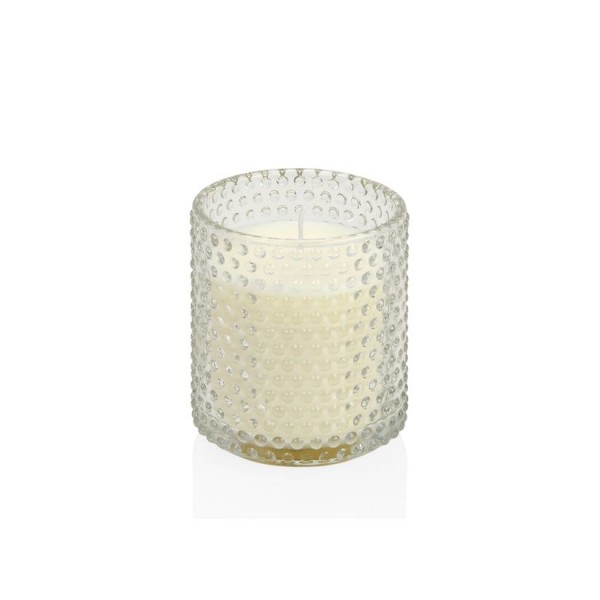 Candela in vetro con profumazione - dots