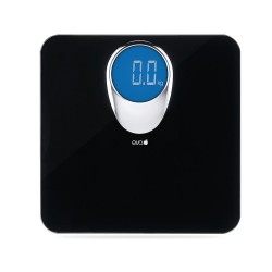 Bilance per persone: Bilancia pesapersone digitale in vetro nero 180kg/100g