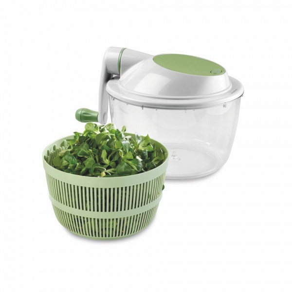 Gira insalata utensile - serie Vera verde bianco
