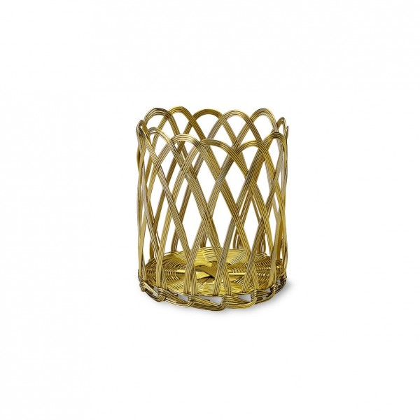 Tutto per la tavola: Intreccio porta posate tondo oro Tutto per la tavola: Intreccio porta posate tondo oro