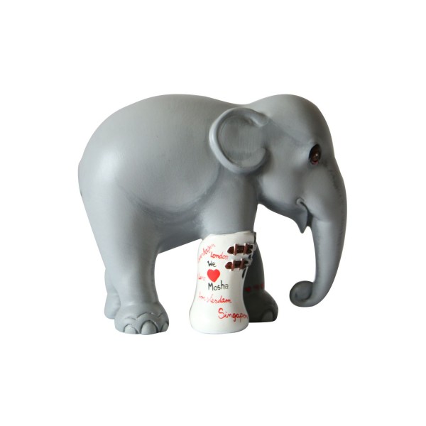 Elefantino d'autore - arte we love mosha - h cm 10 - statuetta solidale Elefantino d'autore - arte we love mosha - h cm 10 - statuetta solidale