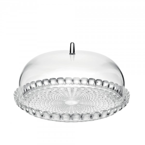 Vassoi e centrotavola: Tiffany tortiera piccola con campana trasparente Vassoi e centrotavola: Tiffany tortiera piccola con campana trasparente