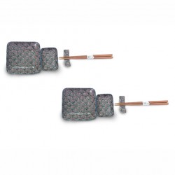 Servizio di piatti: Pechino set 2 piatti con ciotole e bacchette wd 512e