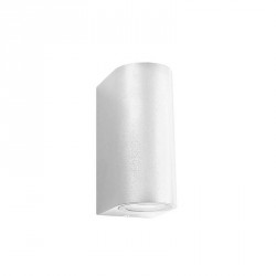 Lampada applique per esterni tiziano - colore bianco - 2xgu10 - 150x92x68mm