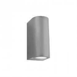 Lampada applique per esterni tiziano - colore silver - 2xgu10 - 150x92x68mm