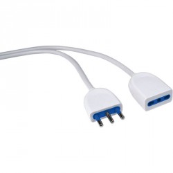 Accessori elettrici: Prolunga spina 16a / pr. bival. 10/16a cavo 3mt 3x1mm bianco