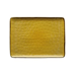 Piatto rettangolare colore ocra - collezione concerto 36x26
