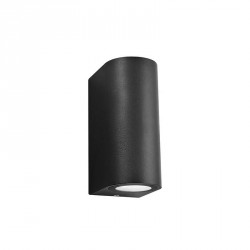 Lampada applique per esterni tiziano - colore grigio - 2xgu10 - 150x92x68mm