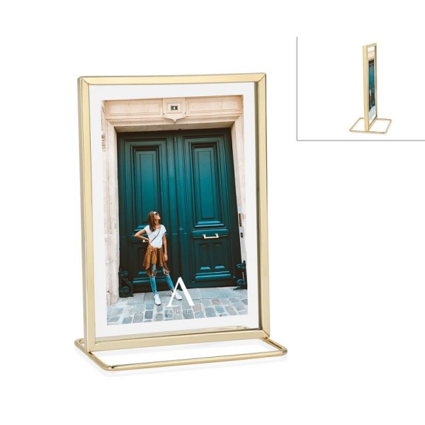 Cornice ad appoggio per immagini - metallo con finitura oro - 10x15