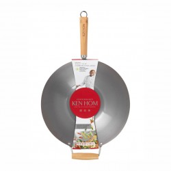 Cotture speciali: Excellence wok in acciaio al carbonio 36 cm