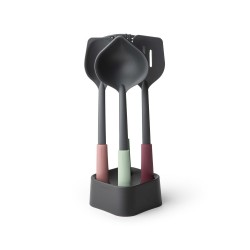 Utensile servizio 4 atrezzi con base - colore mixed colours -...