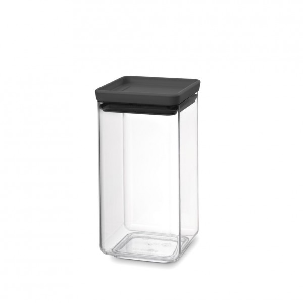 Utensile stackable square barattolo 1.6l - colore dark grey - serie tasty+ Utensile stackable square barattolo 1.6l - colore dark grey - serie tasty+