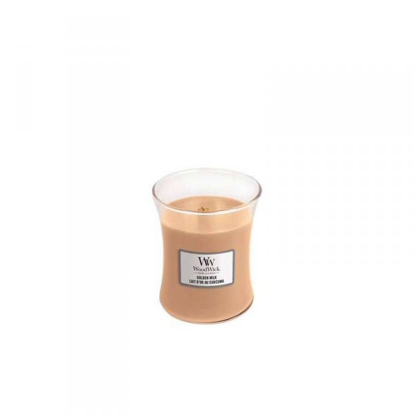 Candela con cera profumata: golden milk - serie jar - medio formato Candela con cera profumata: golden milk - serie jar - medio formato