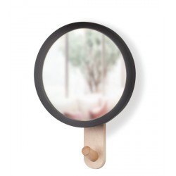 Complementi a muro: Hub specchio appendiabiti black natural