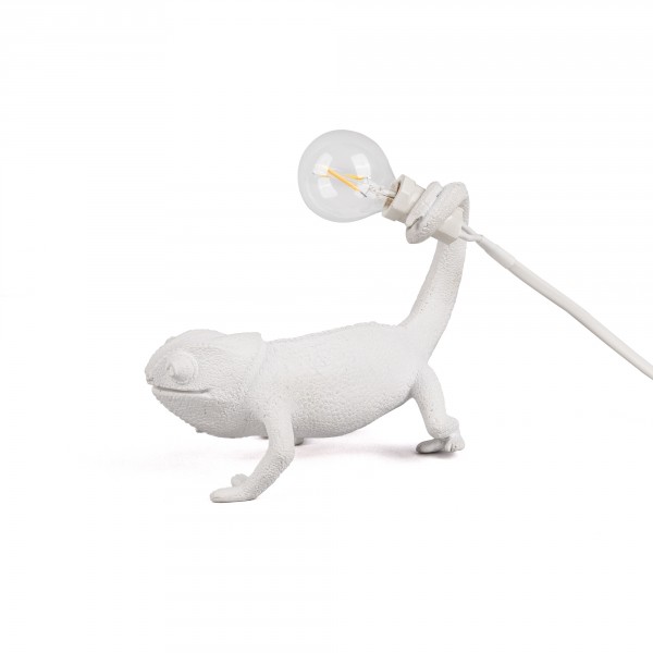 Illuminazione: Chameleon lamp lampada in resina still white Illuminazione: Chameleon lamp lampada in resina still white