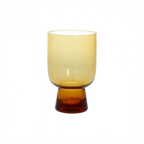 H&h Set 6 Calici Saturno In Vetro Ambra CL 28