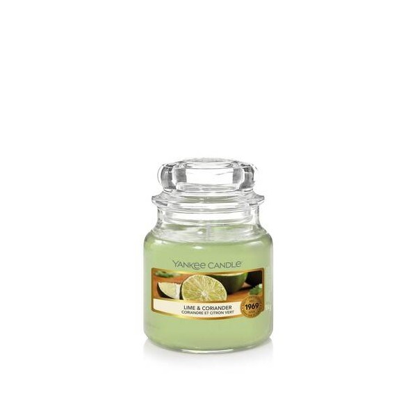 Candela profumata small in vetro con tappo - frag. lime & coriander Candela profumata small in vetro con tappo - frag. lime & coriander