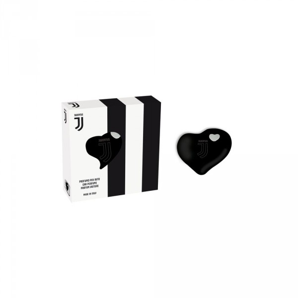 Essenza profumatore automobile - gadget squadra di calcio juventus - cuore nero