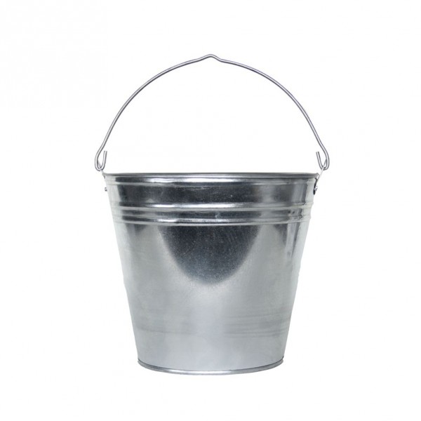 Giardinaggio: Secchio in zinco con manico xl Giardinaggio: Secchio in zinco con manico xl